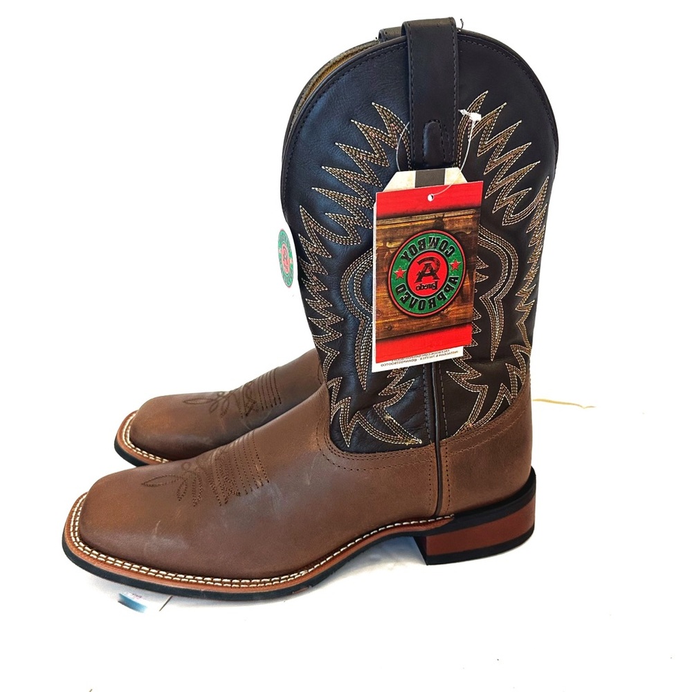 Dan Post Laredo leather Cowboy Boot, chocolate/brown, square toe, Sz10.5D